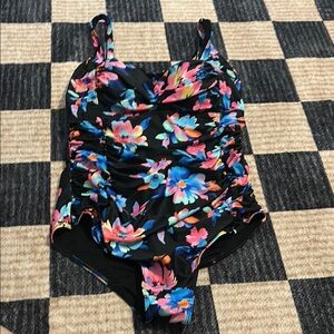 Floral One Piece Swimwear with Adjustable Straps